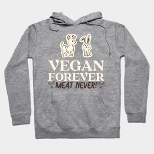 Vegan Veganism Vegetarian Say No To Meat Hoodie